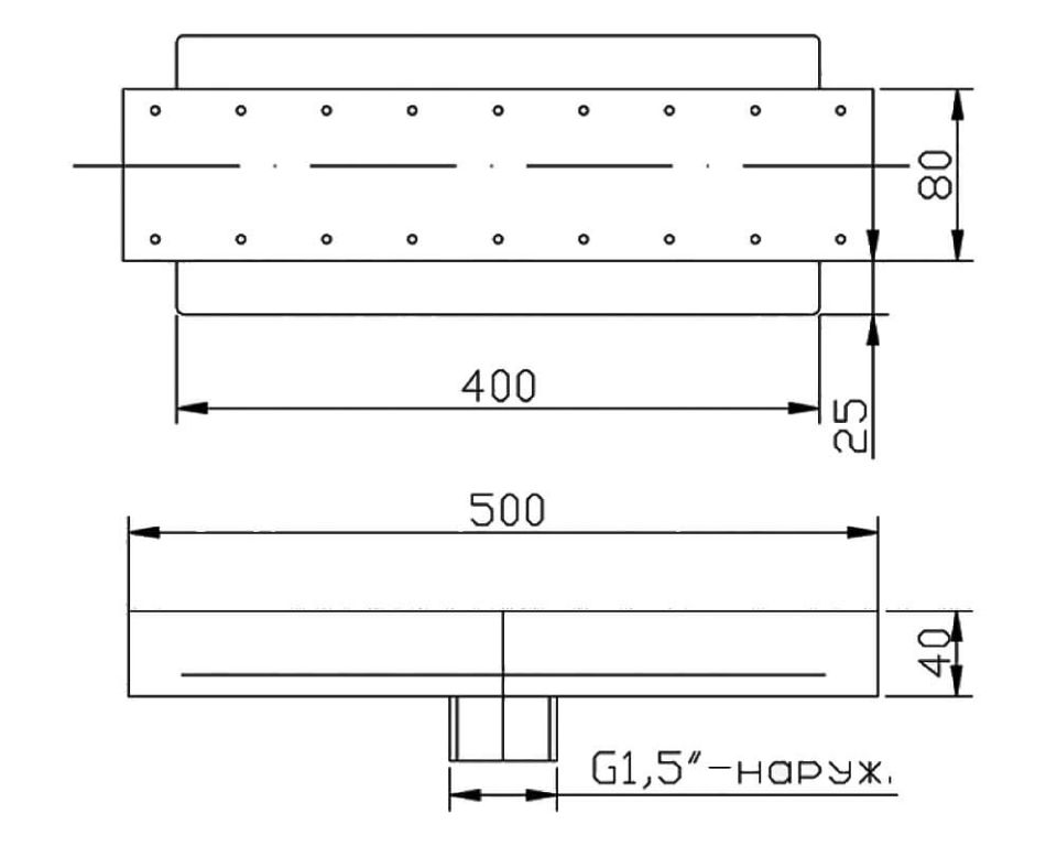Аэромассажный элемент 500х80 Vimlex под плитку (102.009)