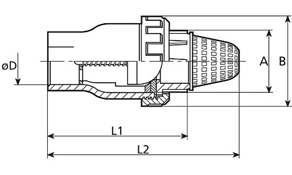 Обратный клапан с фильтром грубой очистки 90 мм Coraplax (1450090)
