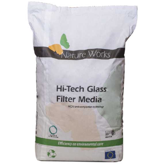 Стеклянный фильтрующий наполнитель для песчаных фильтров Nature Works (1 мешок-20 кг.) 4000000523