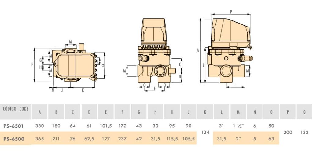 Вентиль автоматический IML 2" боковой (PS-6500)