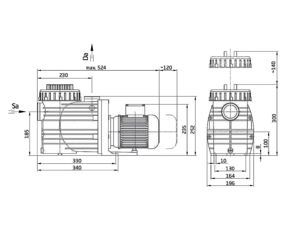 Насос с префильтром  12 м3/ч Speck BADU Magna 0,65 кВт, 220 В (219.0128.038)